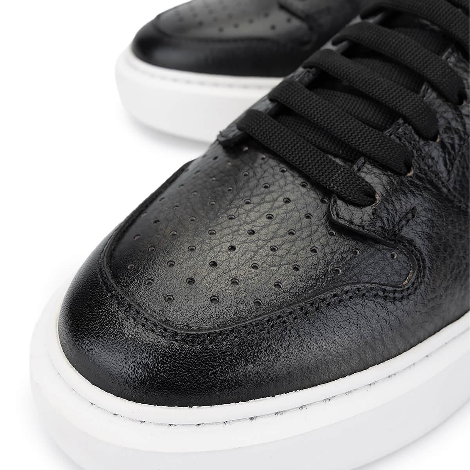 Tamer Tanca Erkek Hakiki Deri Siyah Sneakers & Spor Ayakkabı