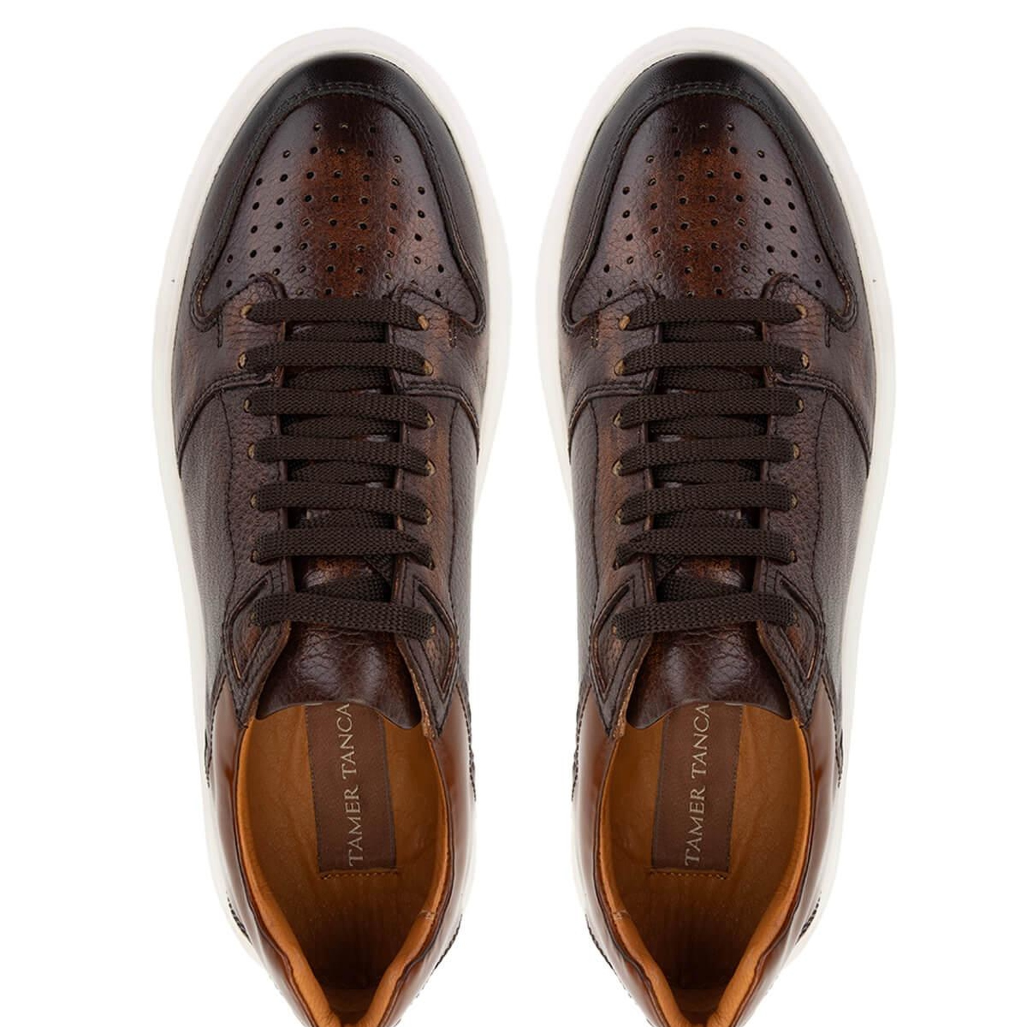 Tamer Tanca Erkek Hakiki Deri Taba Sneakers & Spor Ayakkabı