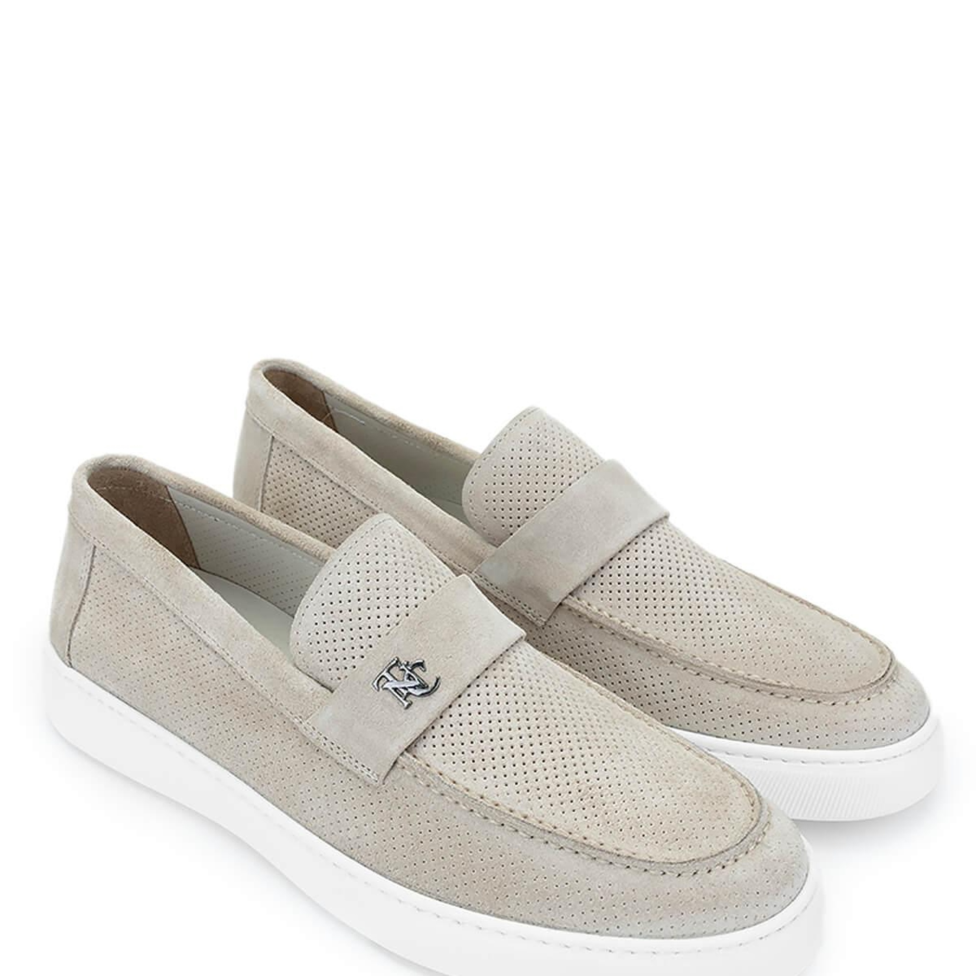 Tamer Tanca Erkek Hakiki Deri Bej Loafer Ayakkabı