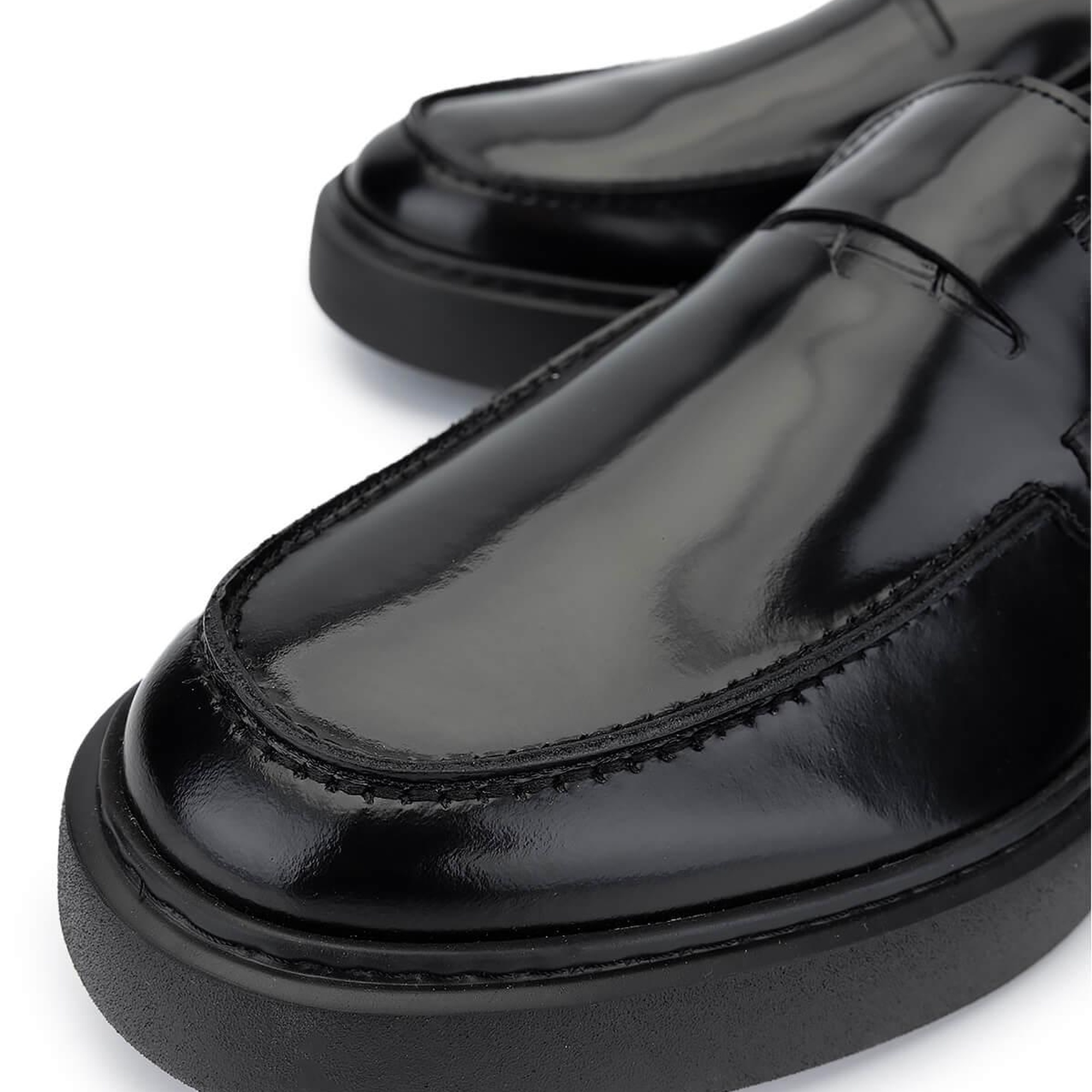 Tamer Tanca Erkek Hakiki Deri Siyah Açma Loafer Ayakkabı