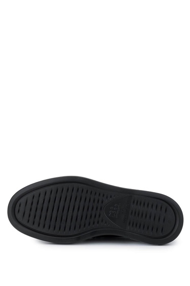  Tamer Tanca Erkek Hakiki Deri Siyah Açma Loafer Ayakkabı