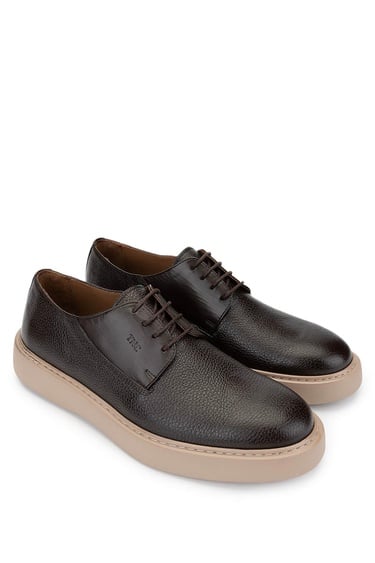  Tamer Tanca Erkek Hakiki Deri Kahverengi Casual Ayakkabı