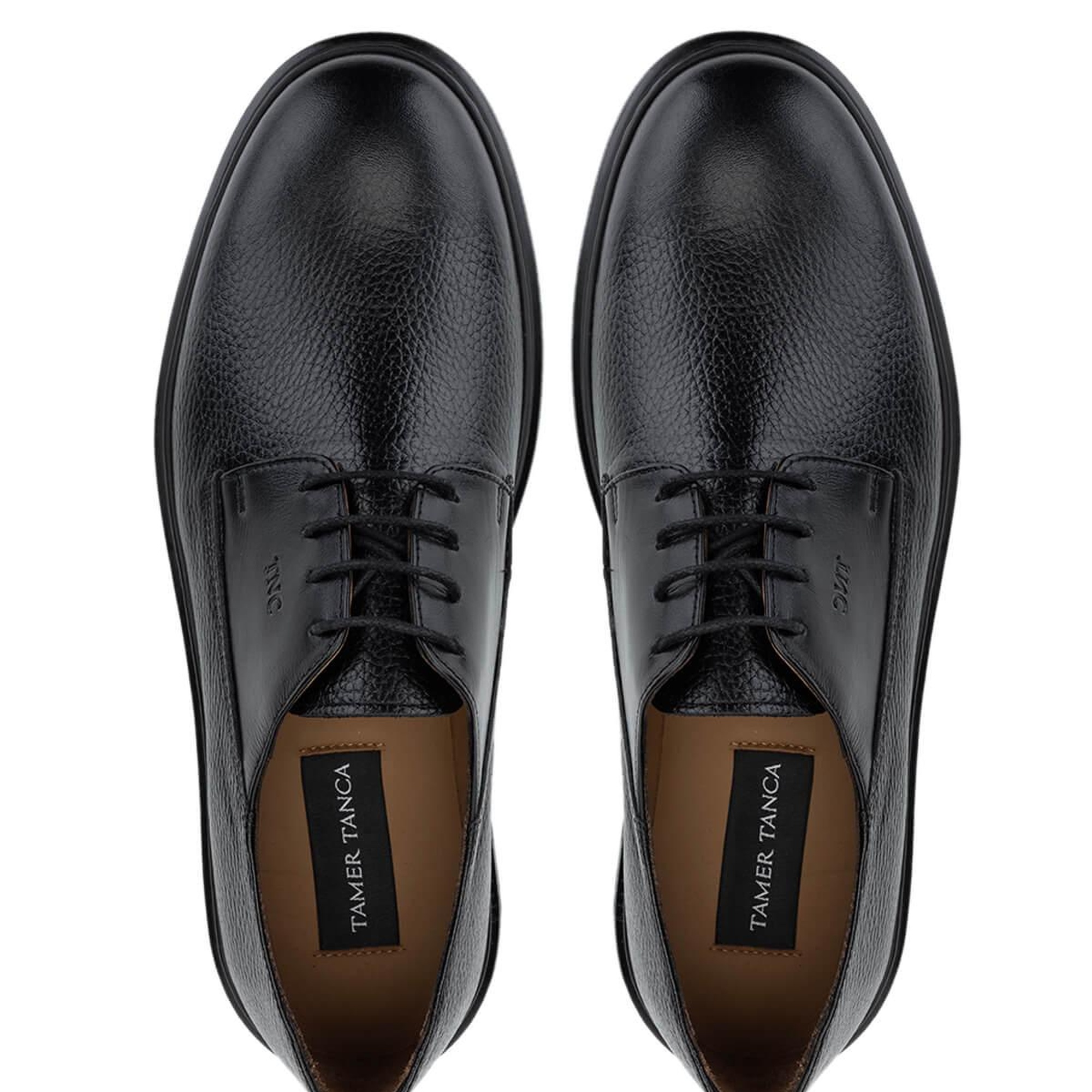 Tamer Tanca Erkek Hakiki Deri Siyah Casual Ayakkabı