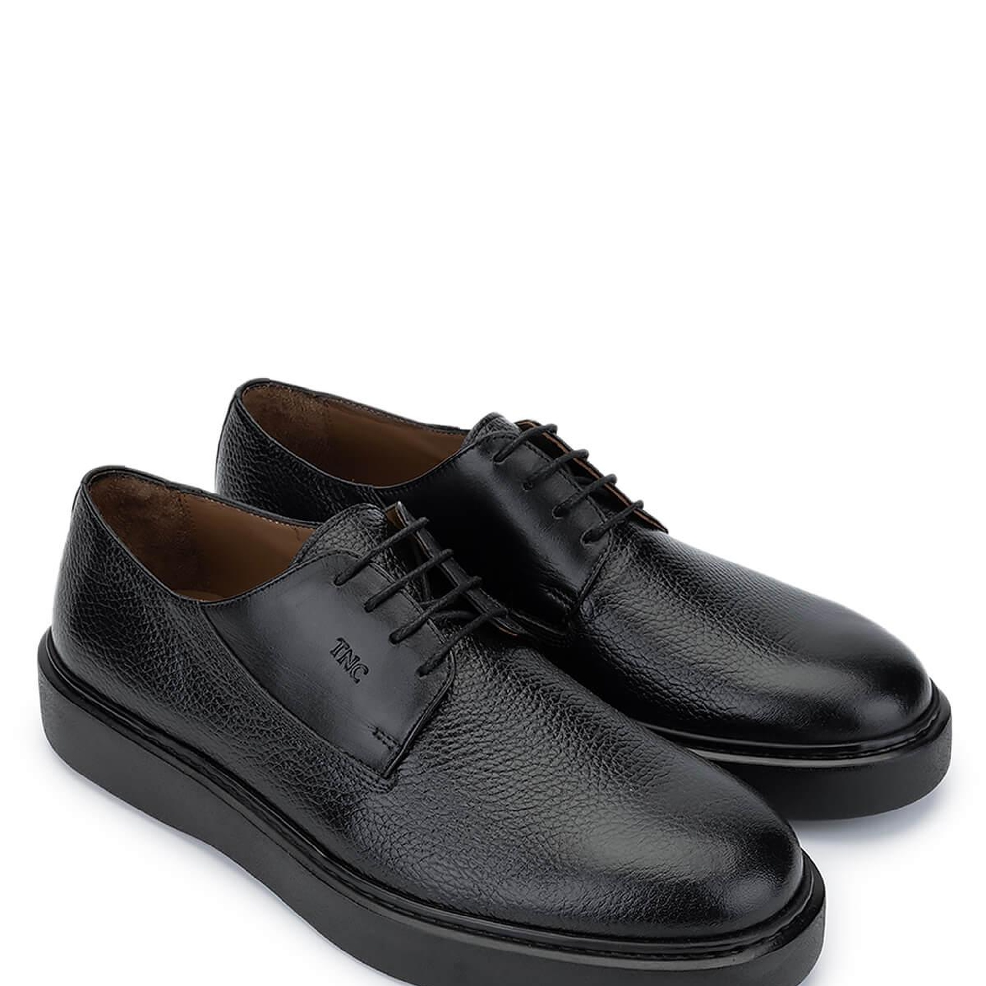 Tamer Tanca Erkek Hakiki Deri Siyah Casual Ayakkabı