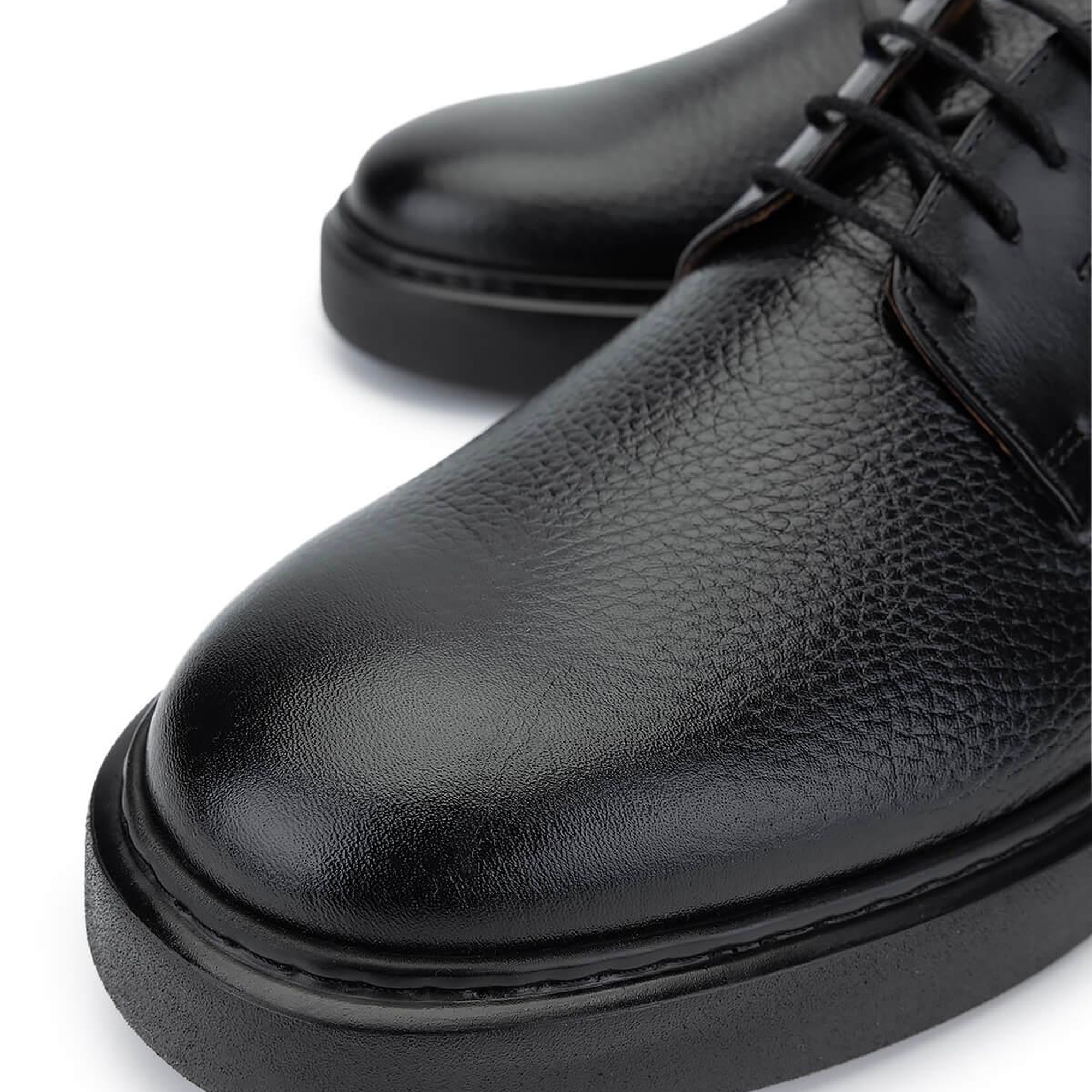 Tamer Tanca Erkek Hakiki Deri Siyah Casual Ayakkabı