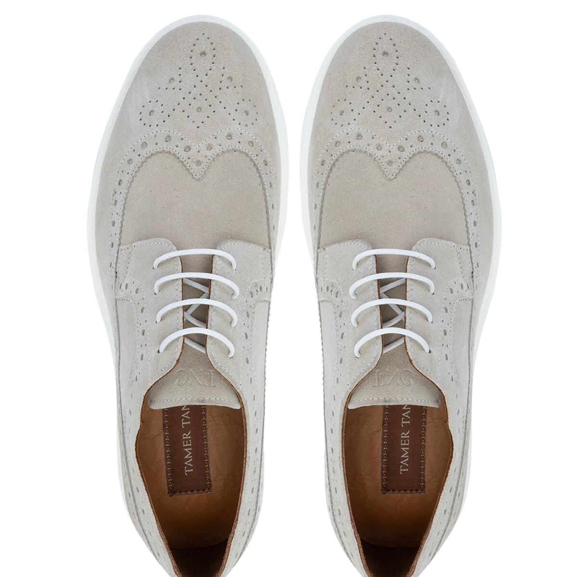 Tamer Tanca Erkek Hakiki Deri Bej Casual Ayakkabı