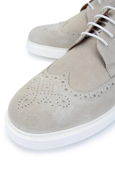  Tamer Tanca Erkek Hakiki Deri Bej Casual Ayakkabı