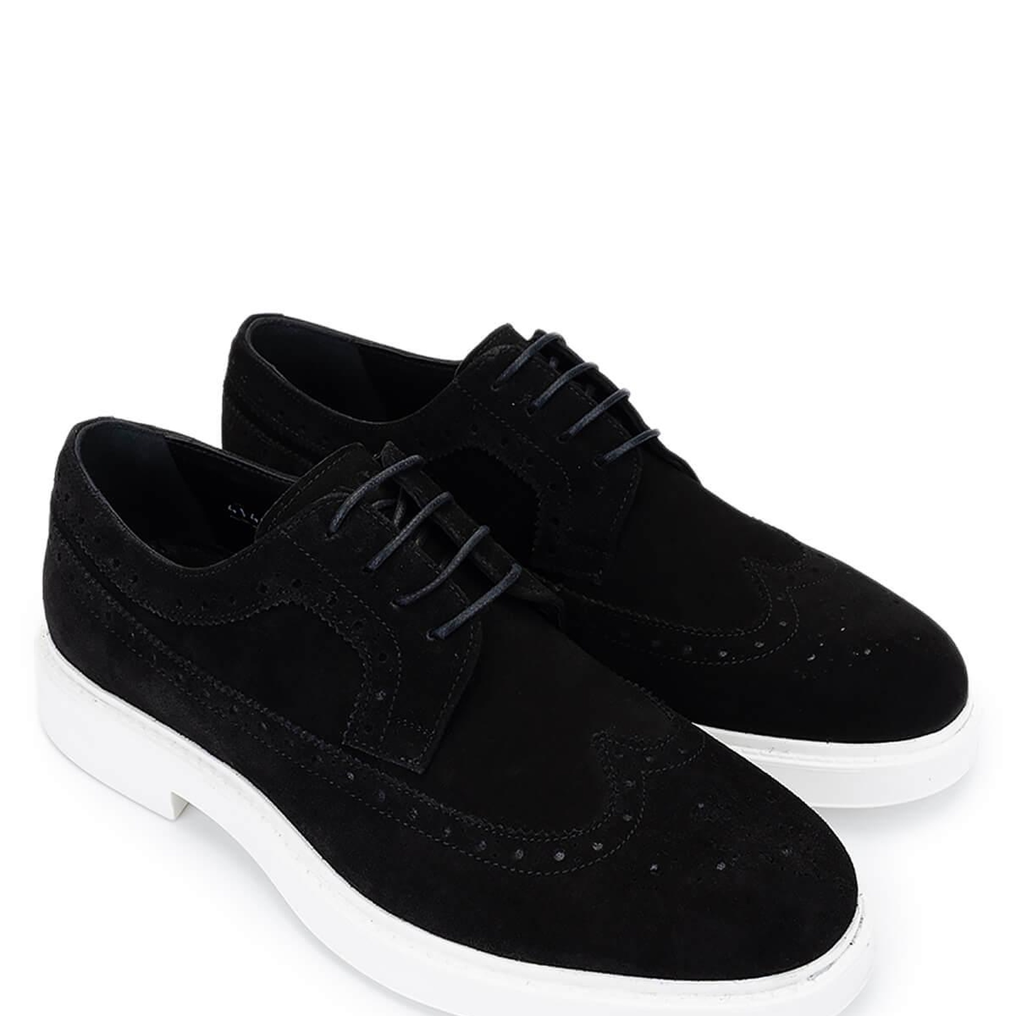 Tamer Tanca Erkek Hakiki Deri Siyah Süet Casual Ayakkabı