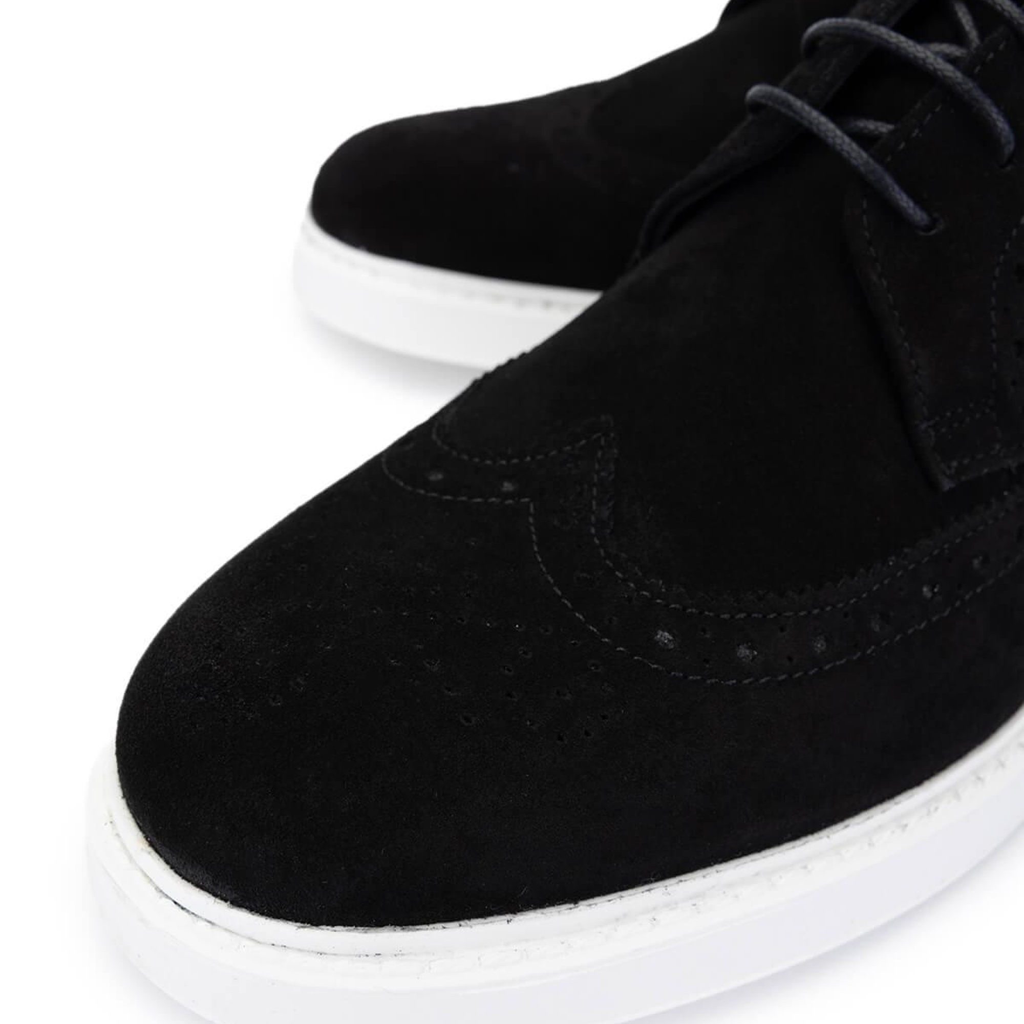 Tamer Tanca Erkek Hakiki Deri Siyah Süet Casual Ayakkabı