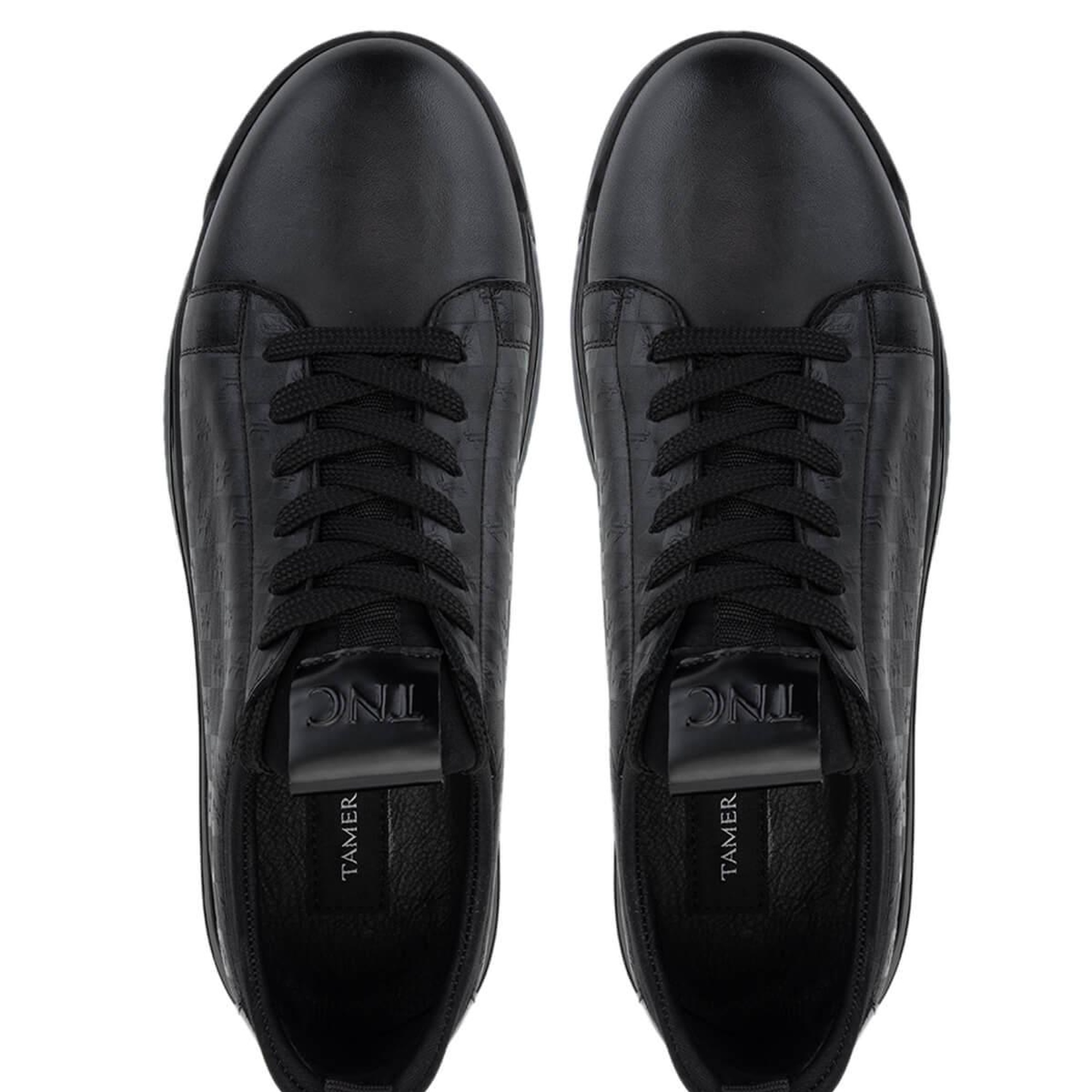 Tamer Tanca Erkek Hakiki Deri Siyah Sneakers & Spor Ayakkabı