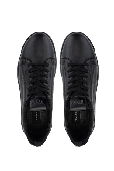 Tamer Tanca Erkek Hakiki Deri Siyah Sneakers & Spor Ayakkabı