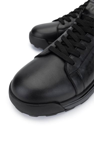  Tamer Tanca Erkek Hakiki Deri Siyah Sneakers & Spor Ayakkabı