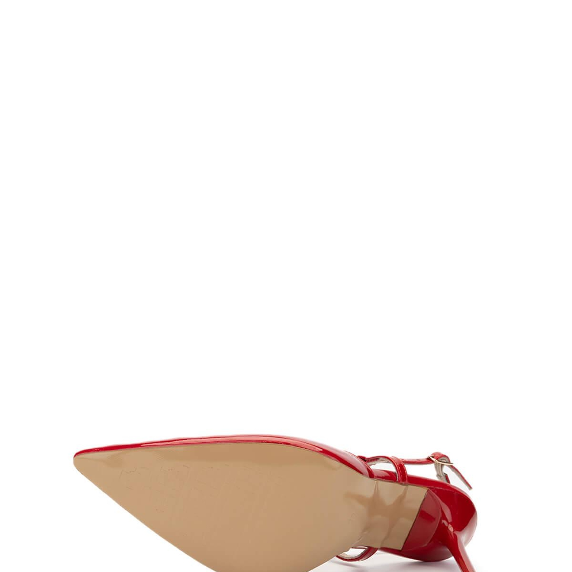 Tamer Tanca Kadın Hakiki Deri Kırmızı Rugan Topuklu Ayakkabı