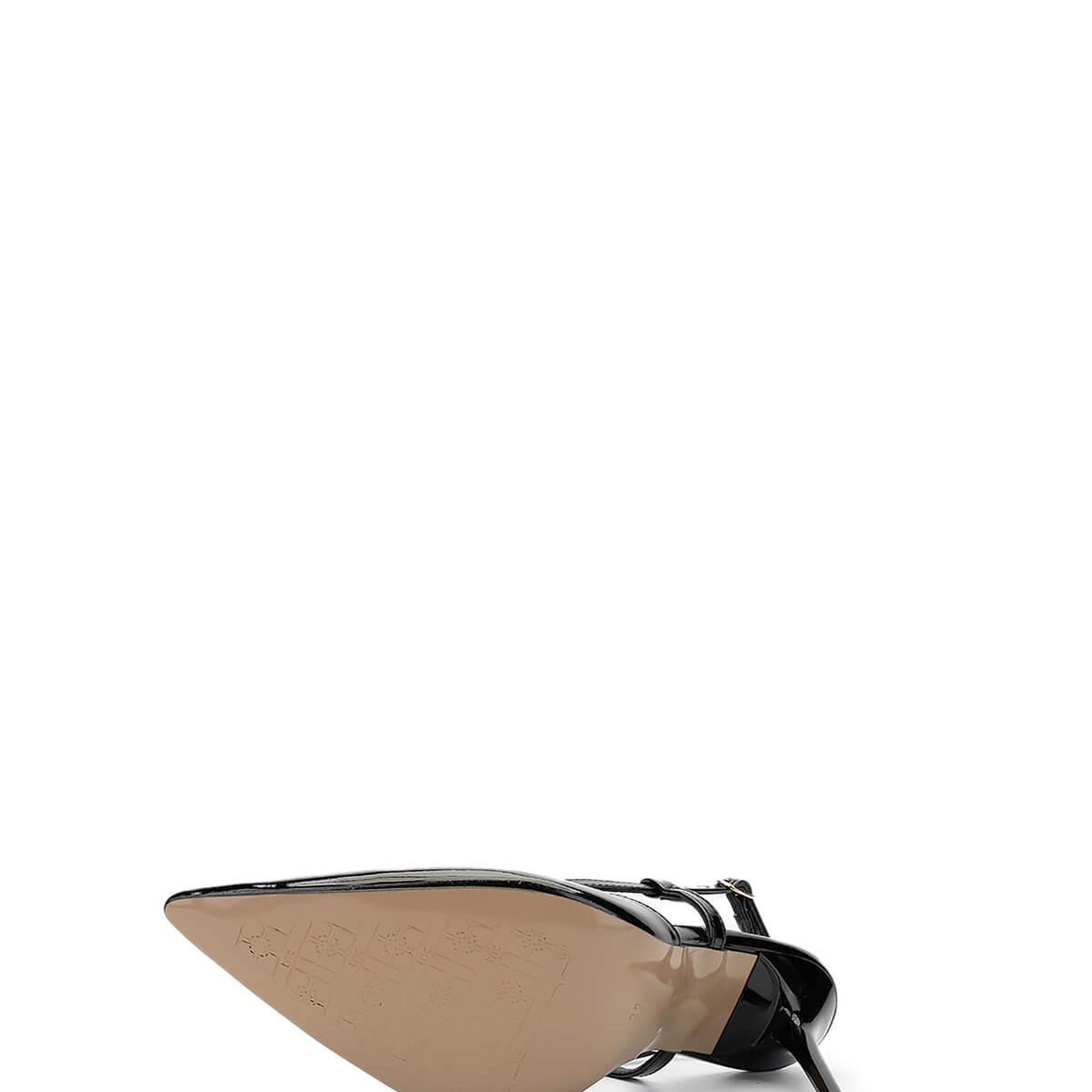 Tamer Tanca Kadın Hakiki Deri Siyah Rugan Topuklu Ayakkabı