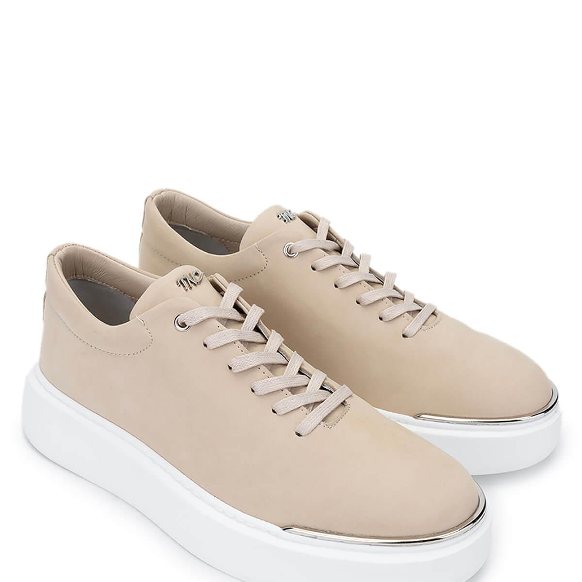 Tamer Tanca Erkek Hakiki Deri Bej Sneakers & Spor Ayakkabı