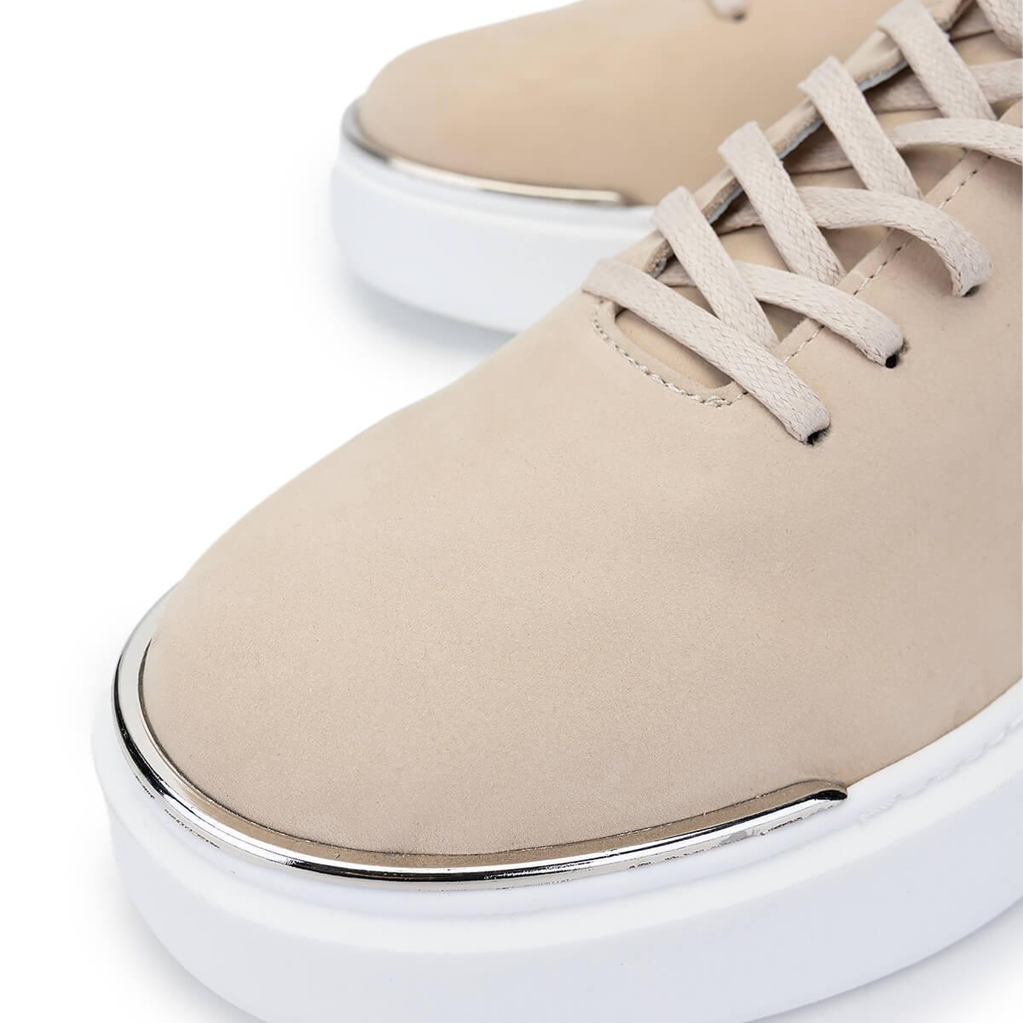 Tamer Tanca Erkek Hakiki Deri Bej Sneakers & Spor Ayakkabı