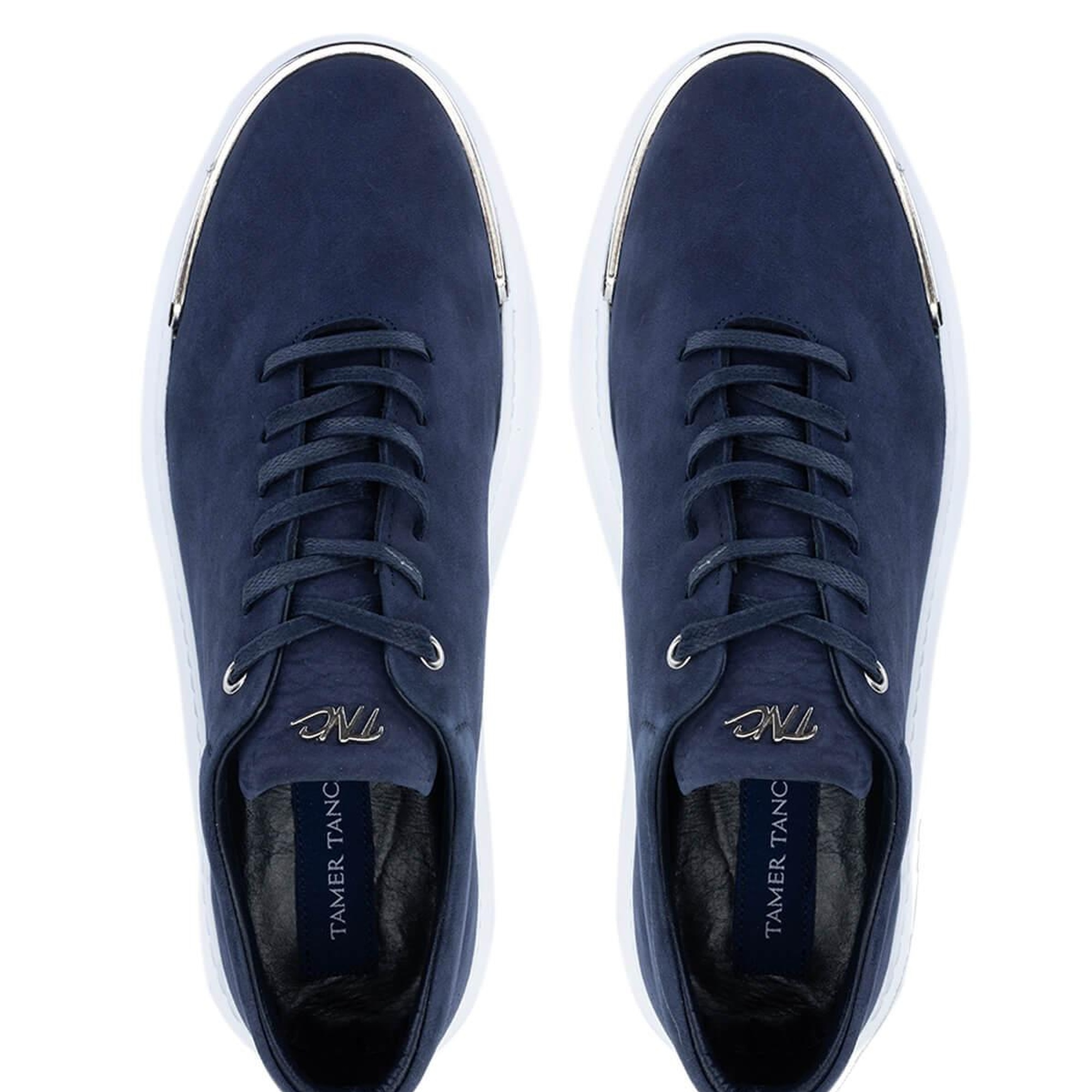 Tamer Tanca Erkek Hakiki Deri Lacivert Nubuk Sneakers & Spor Ayakkabı