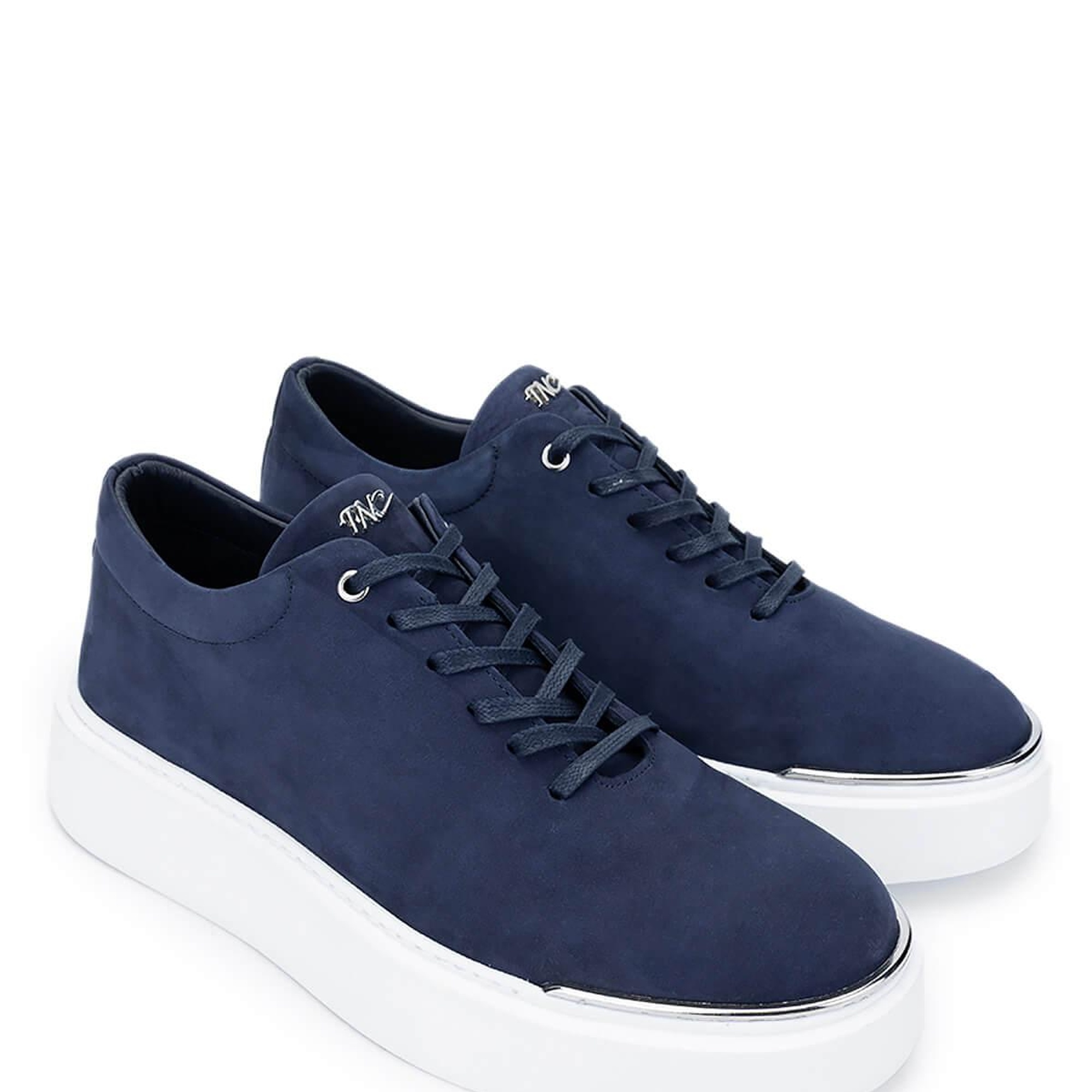 Tamer Tanca Erkek Hakiki Deri Lacivert Nubuk Sneakers & Spor Ayakkabı