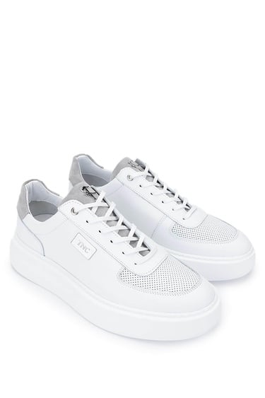  Tamer Tanca Erkek Hakiki Deri Beyaz Sneakers & Spor Ayakkabı
