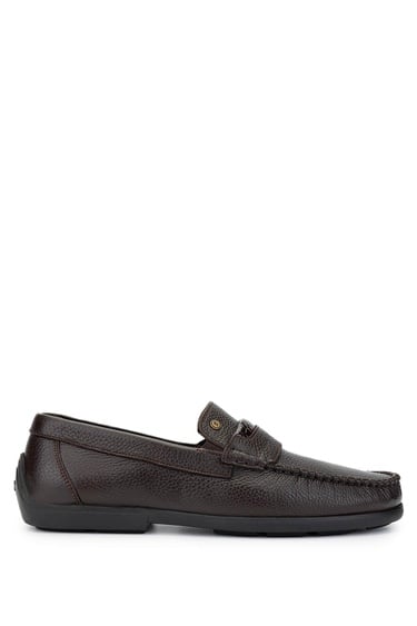  Tamer Tanca Erkek Hakiki Deri Kahverengi Loafer Ayakkabı