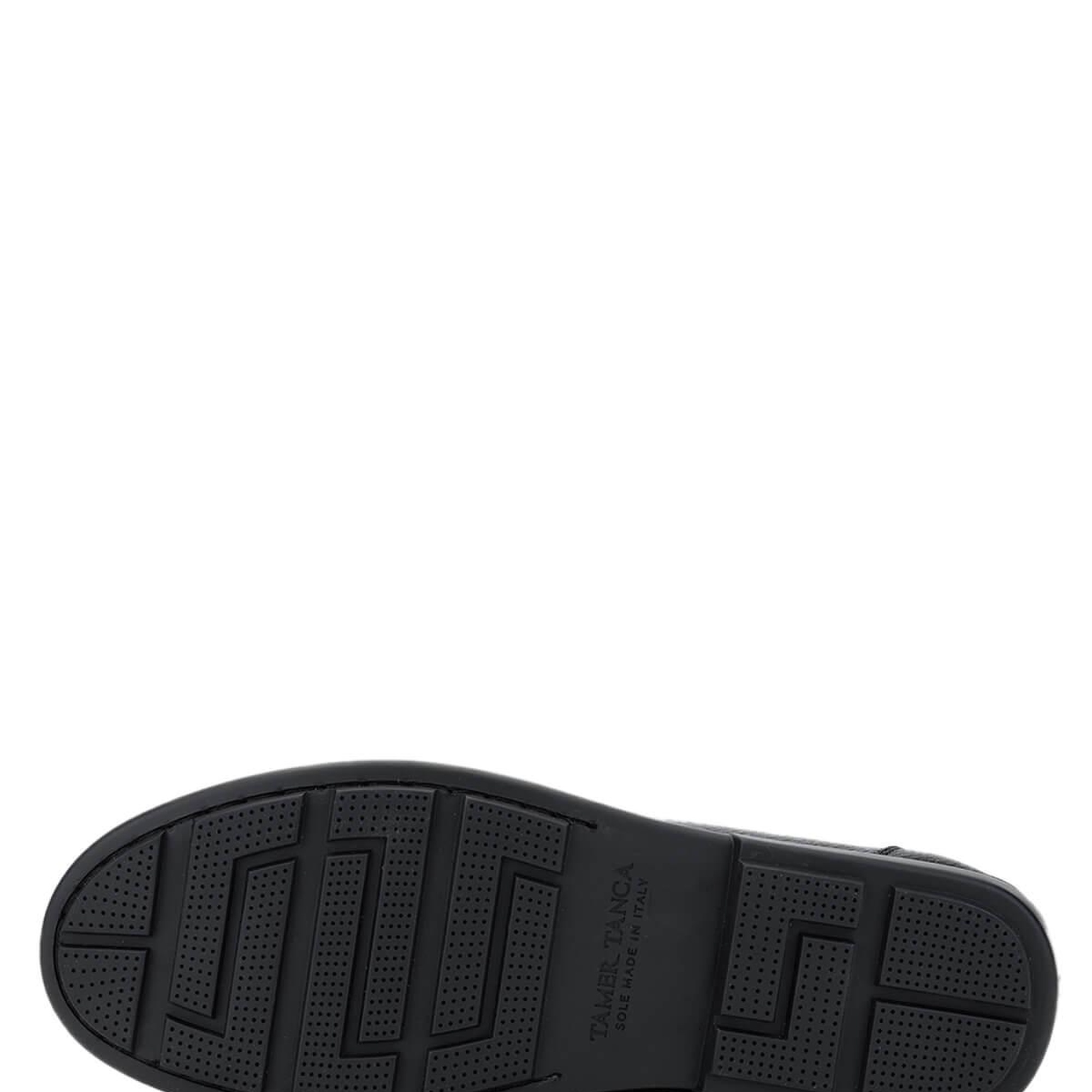 Tamer Tanca Erkek Hakiki Deri Siyah Floter Loafer Ayakkabı