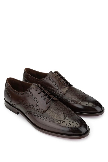  Tamer Tanca Erkek Hakiki Deri Kahverengi Klasik Ayakkabı