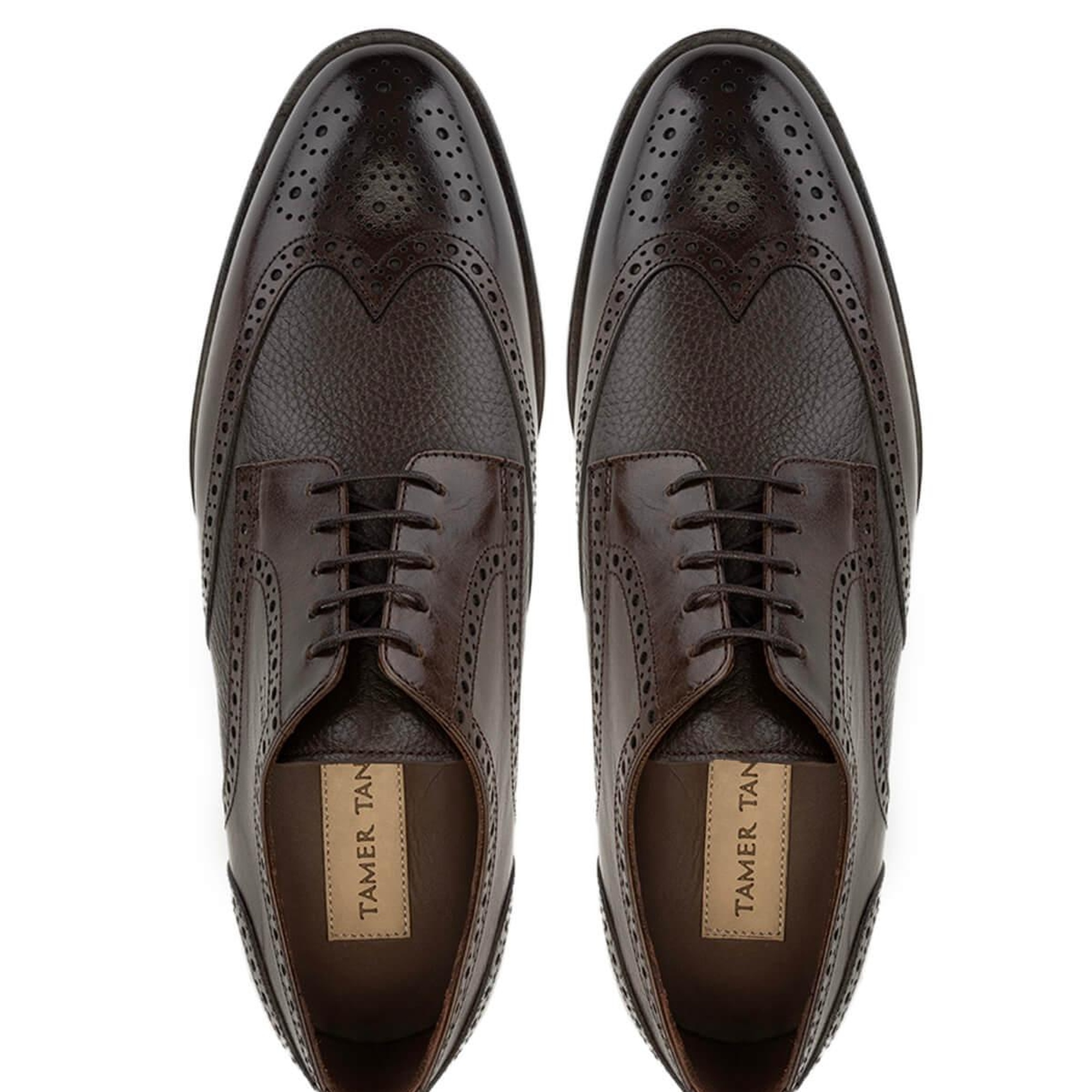Tamer Tanca Erkek Hakiki Deri Kahverengi Klasik Ayakkabı
