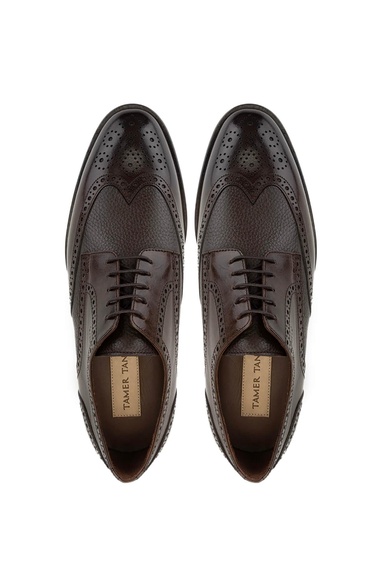  Tamer Tanca Erkek Hakiki Deri Kahverengi Klasik Ayakkabı