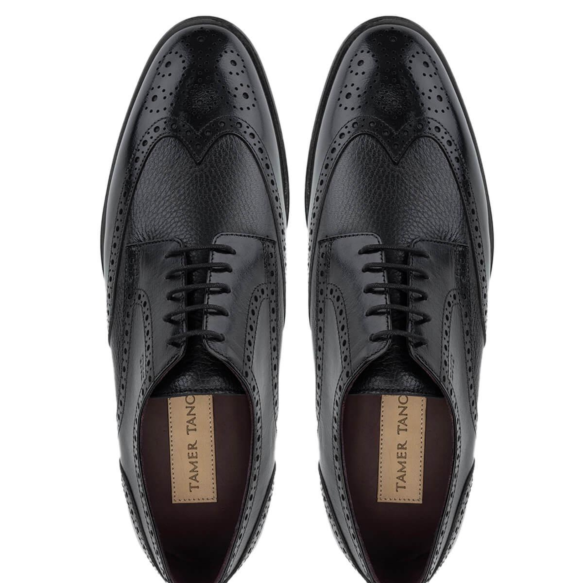 Tamer Tanca Erkek Hakiki Deri Siyah Klasik Ayakkabı