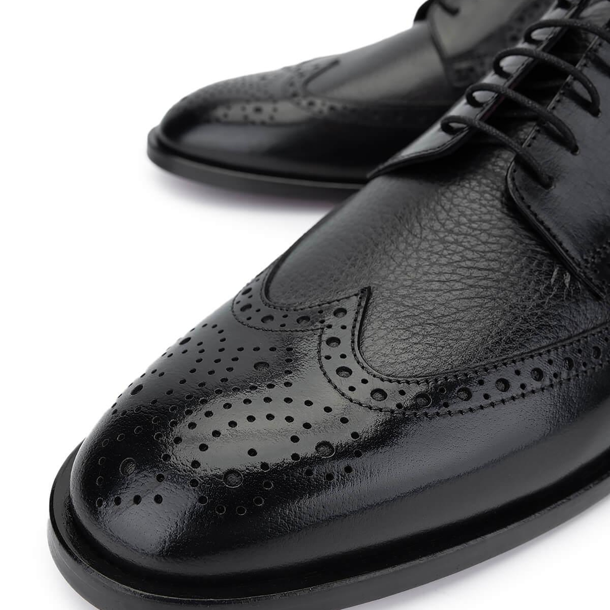 Tamer Tanca Erkek Hakiki Deri Siyah Klasik Ayakkabı