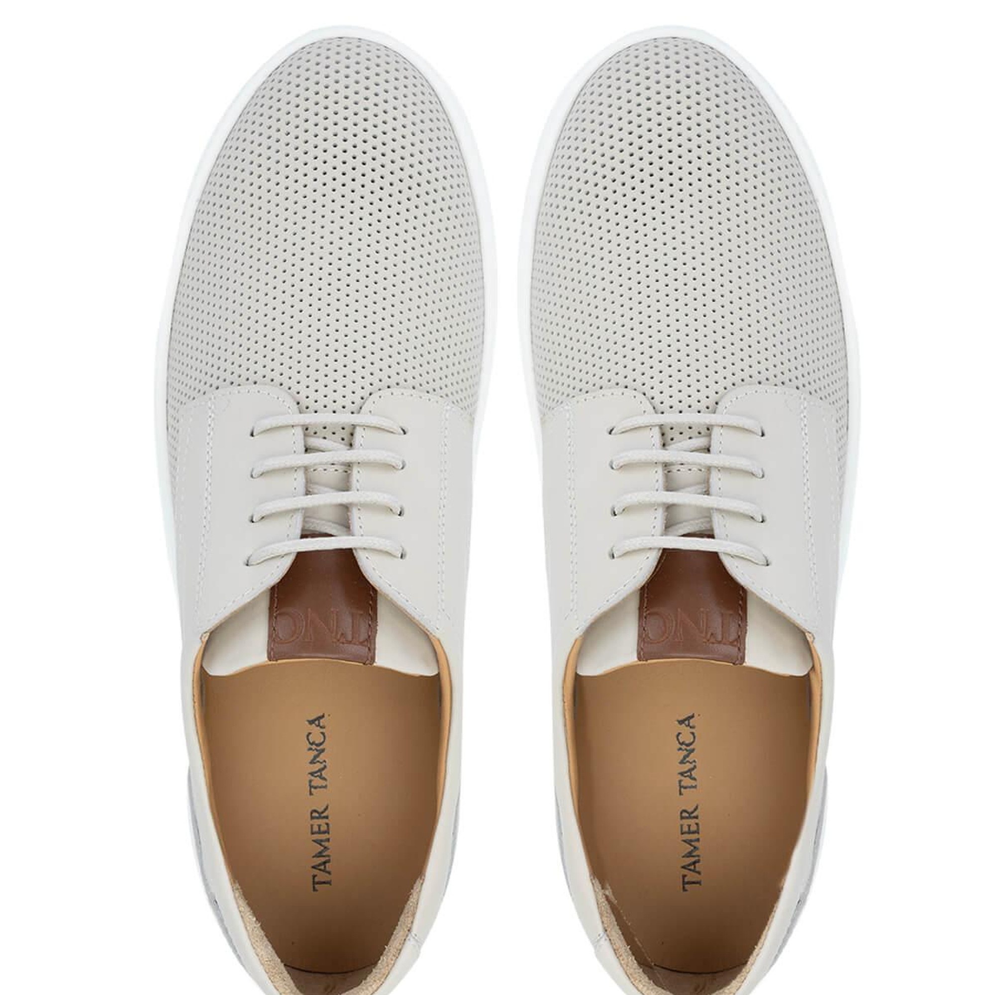 Tamer Tanca Erkek Hakiki Deri Bej Casual Ayakkabı
