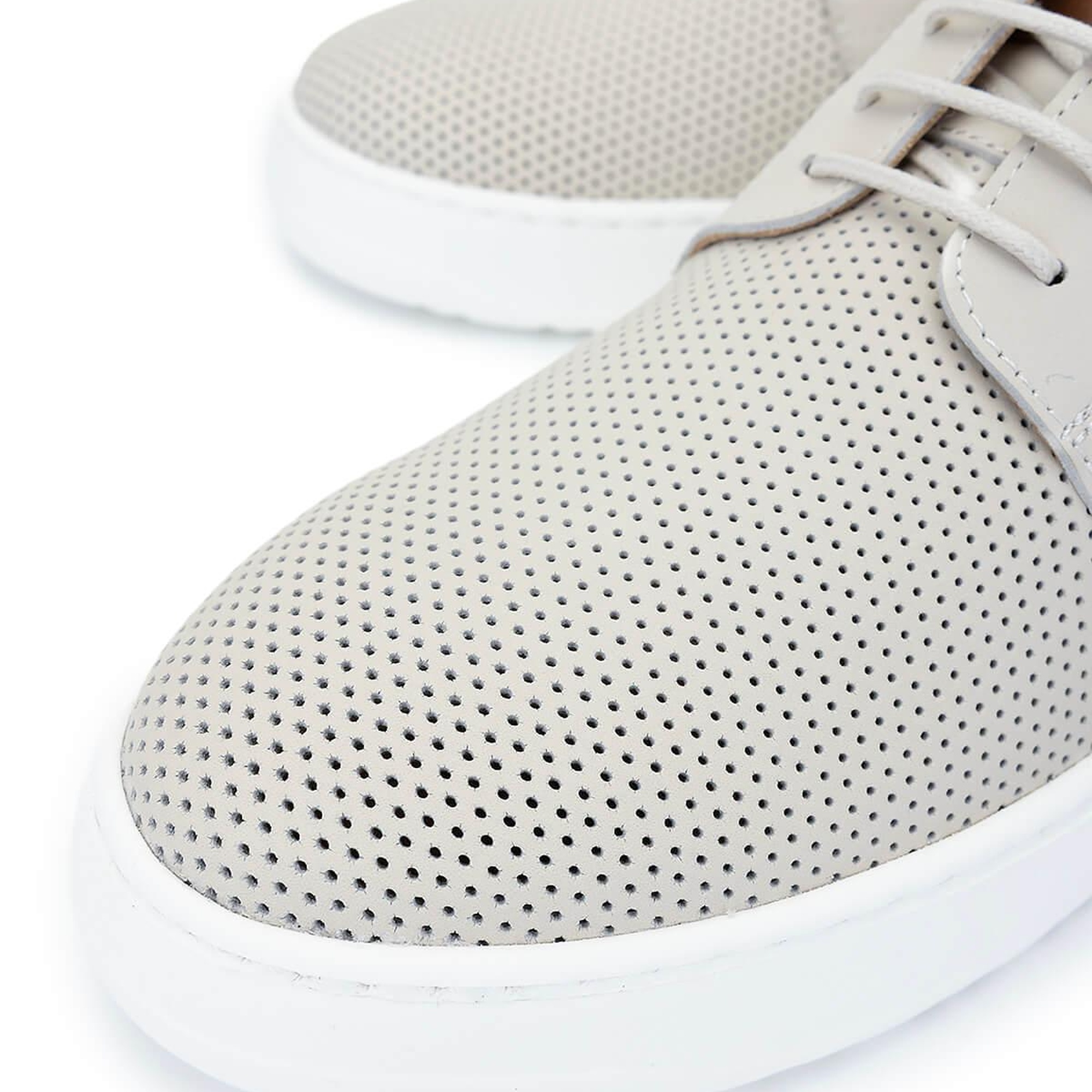 Tamer Tanca Erkek Hakiki Deri Bej Casual Ayakkabı