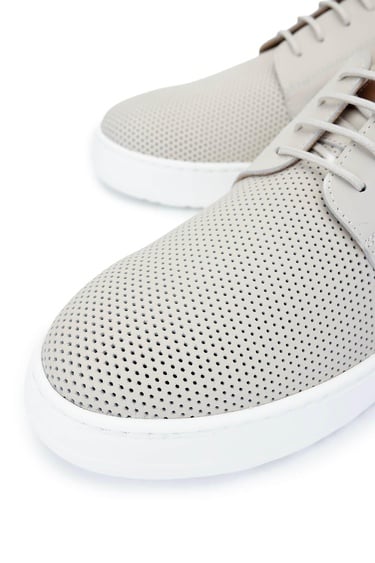  Tamer Tanca Erkek Hakiki Deri Bej Casual Ayakkabı