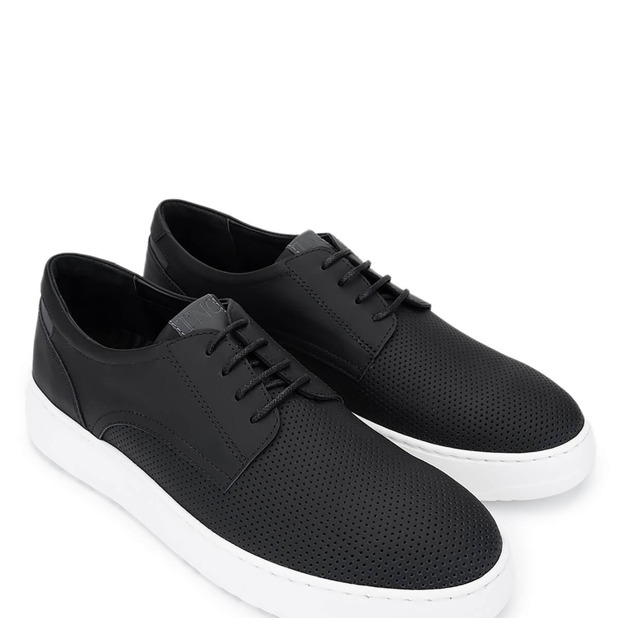 Tamer Tanca Erkek Hakiki Deri Siyah Casual Ayakkabı