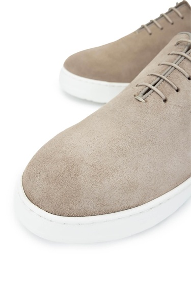  Tamer Tanca Erkek Hakiki Deri Bej Süet Casual Ayakkabı