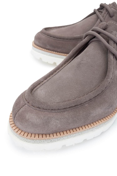  Tamer Tanca Erkek Hakiki Deri Taupe Süet Casual Ayakkabı