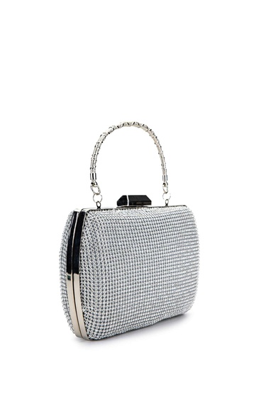  Tamer Tanca Kadın Vegan Gri Abiye Çanta