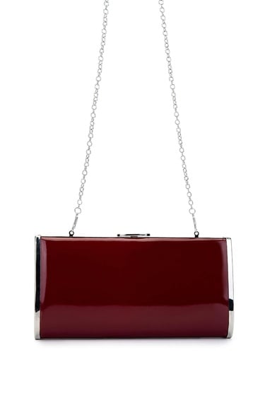  Tamer Tanca Kadın Vegan Bordo Rugan Abiye Çanta