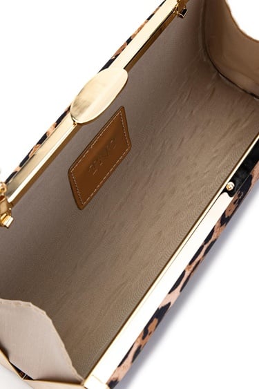  Tamer Tanca Kadın Vegan Leopar Abiye Çanta