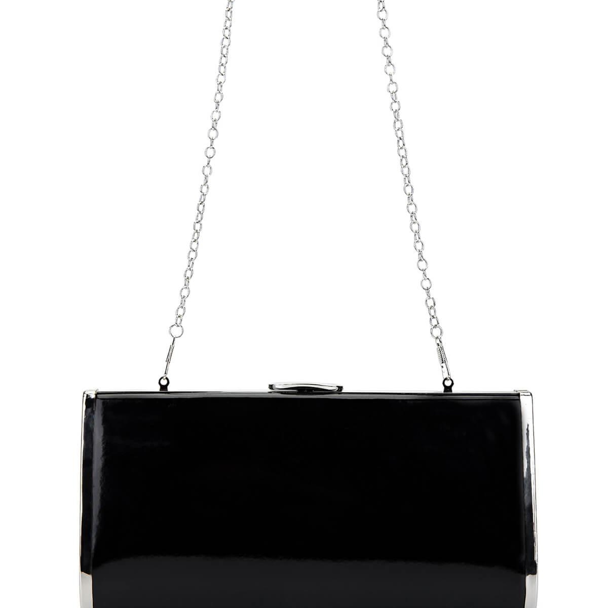 Tamer Tanca Kadın Vegan Siyah Rugan Abiye Çanta