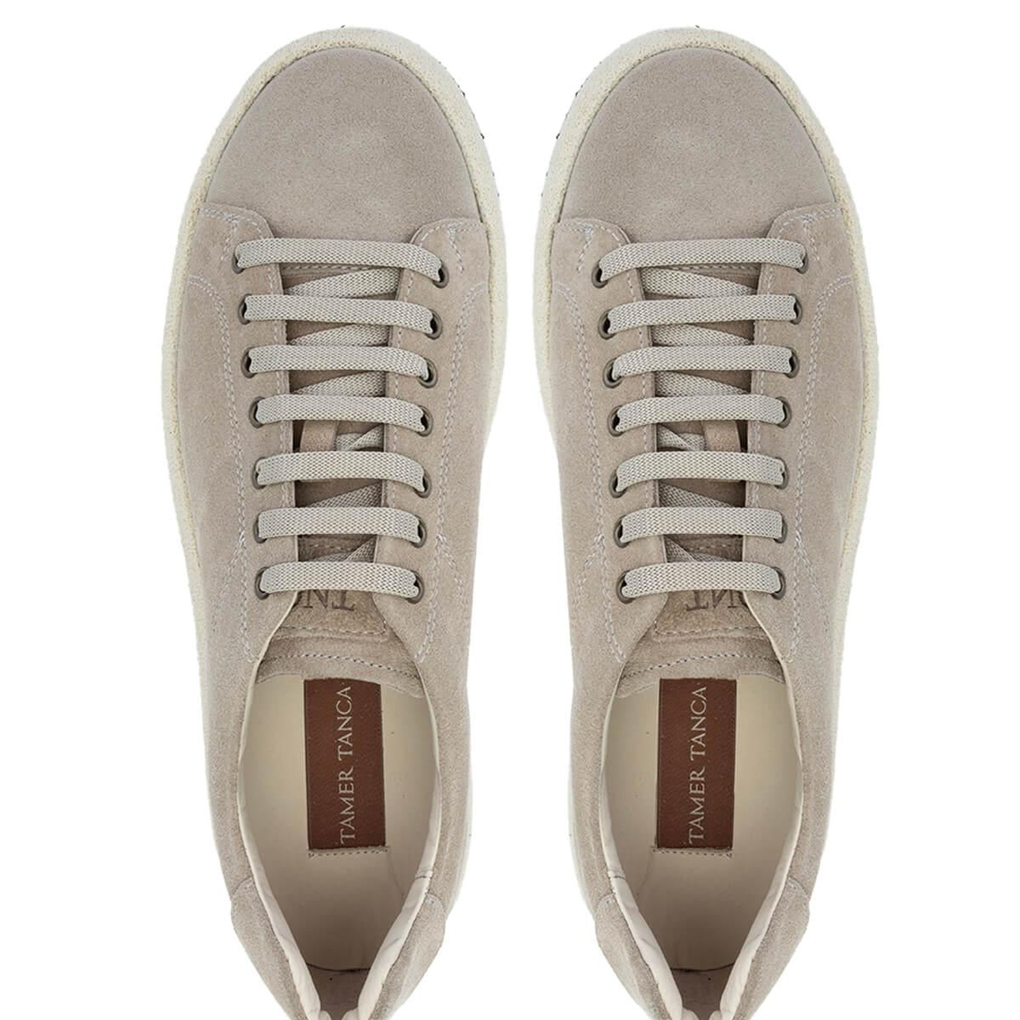 Tamer Tanca Erkek Hakiki Deri Bej Süet Sneakers & Spor Ayakkabı