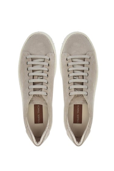  Tamer Tanca Erkek Hakiki Deri Bej Süet Sneakers & Spor Ayakkabı
