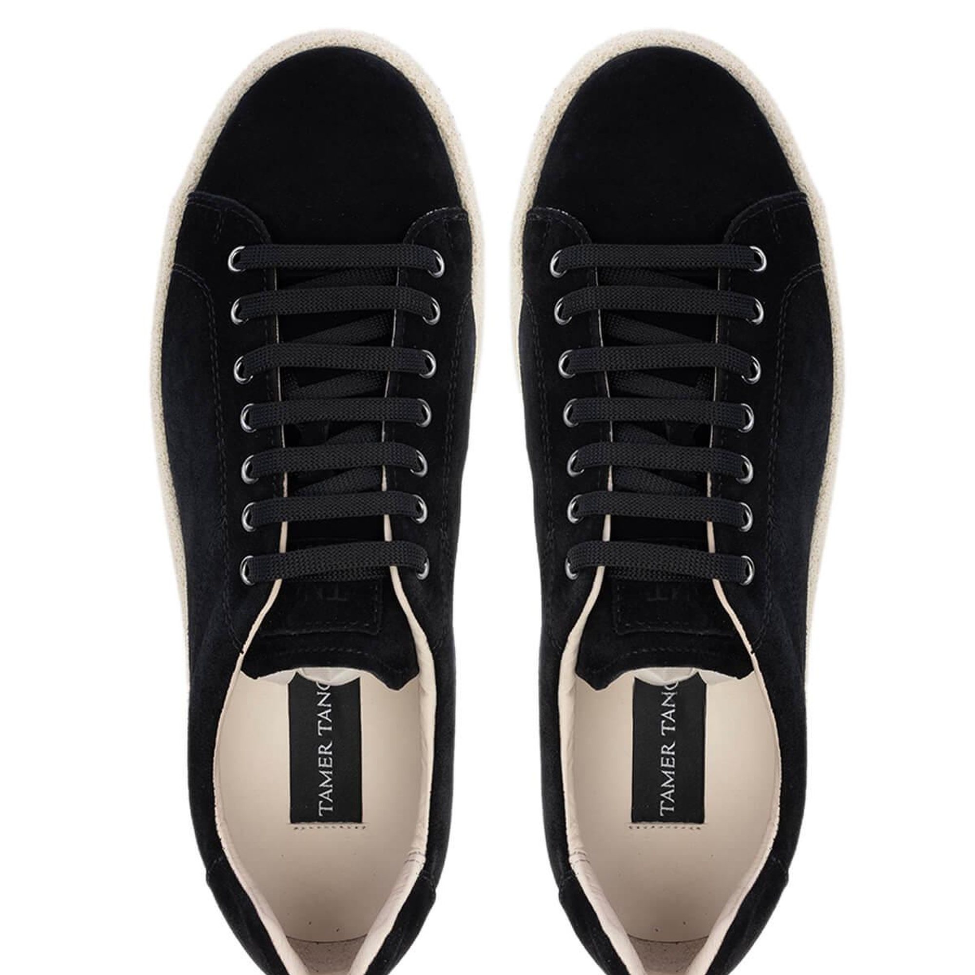 Tamer Tanca Erkek Hakiki Deri Siyah Süet Sneakers & Spor Ayakkabı