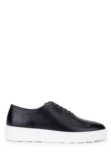  Tamer Tanca Erkek Hakiki Deri Siyah Deri Casual Ayakkabı