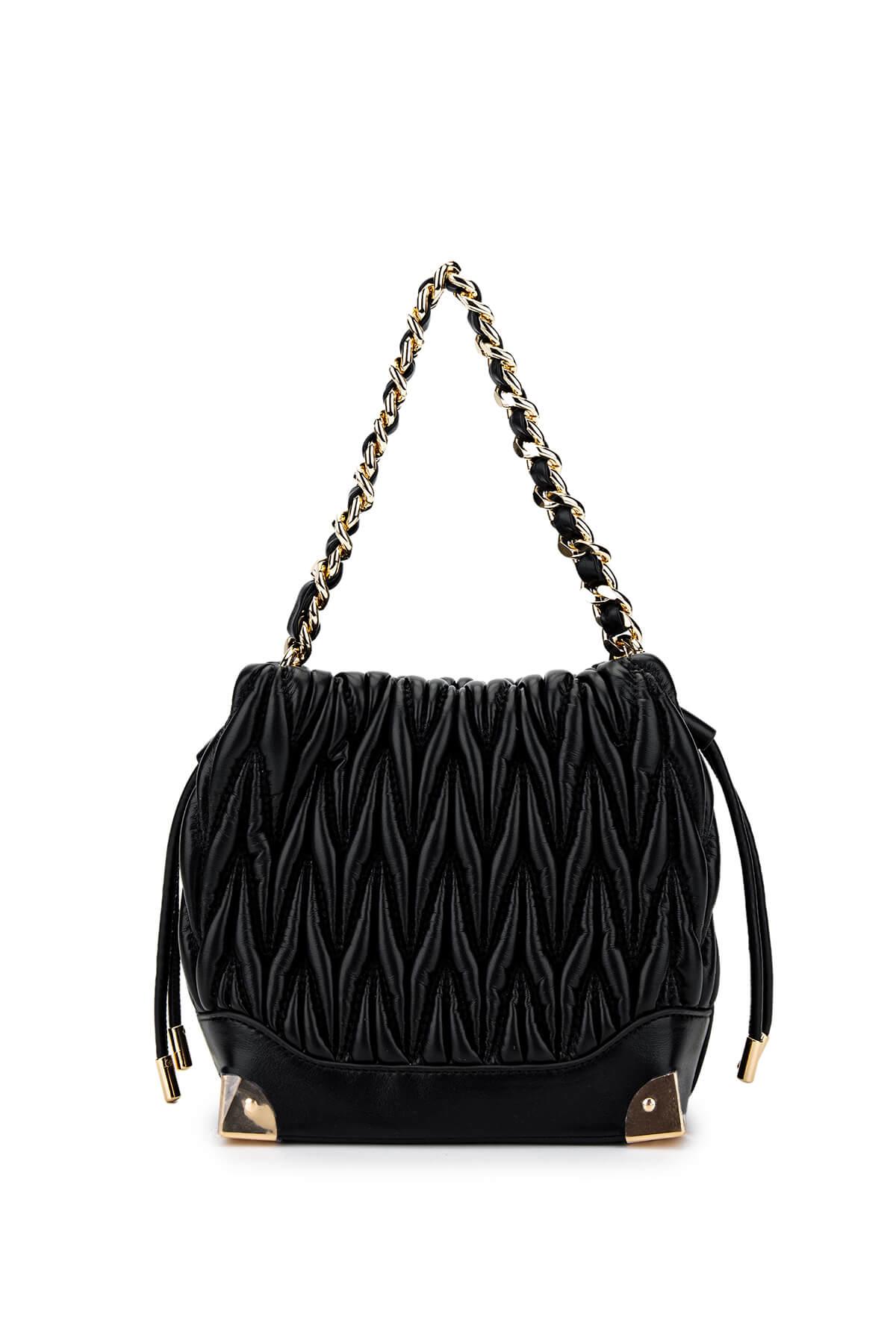  Tamer Tanca Kadın Vegan Siyah Omuz Çanta