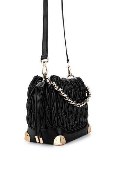  Tamer Tanca Kadın Vegan Siyah Omuz Çanta