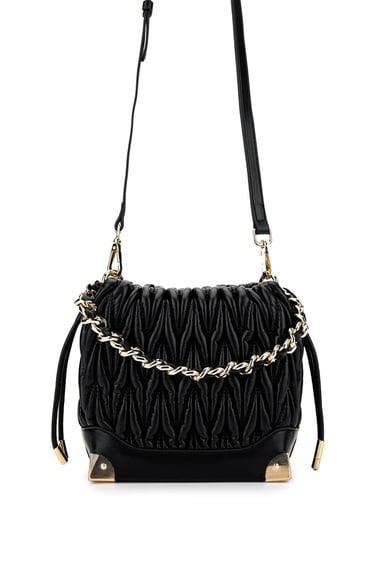  Tamer Tanca Kadın Vegan Siyah Omuz Çanta