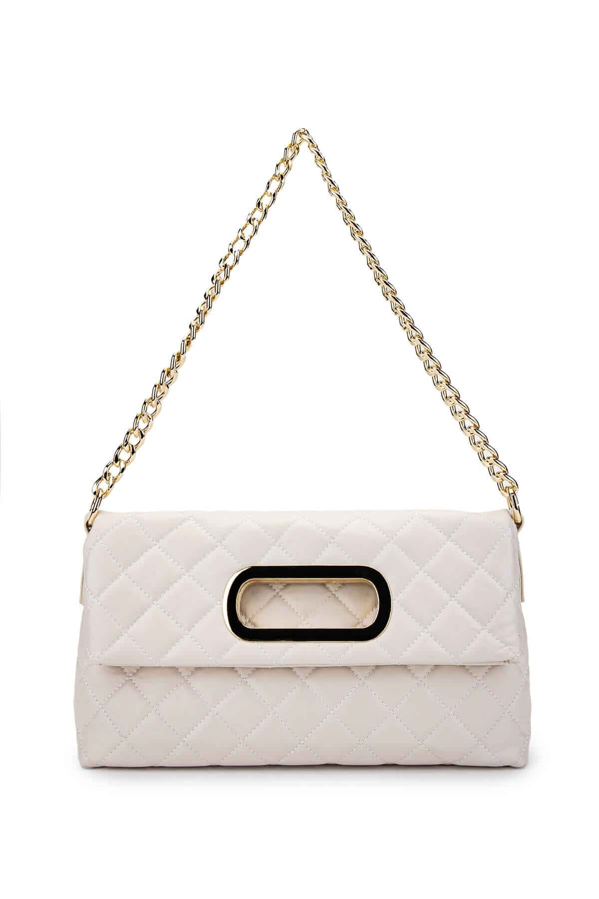  Tamer Tanca Kadın Vegan Bej Omuz Çanta