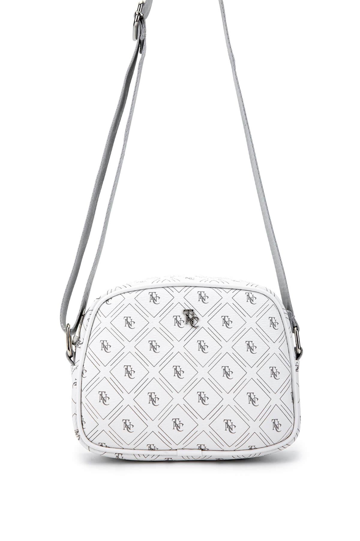  Tamer Tanca Kadın Vegan Beyaz Postacı Çanta