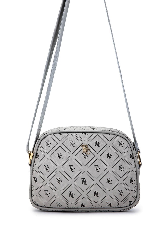  Tamer Tanca Kadın Vegan Gri Postacı Çanta